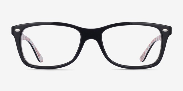 Ray-Ban RB5228 Black Floral AcetateEyeglass Frames from EyeBuyDirect, Front View
