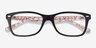 Ray-Ban RB5228 Black Floral AcetateEyeglass Frames from EyeBuyDirect, Closed View