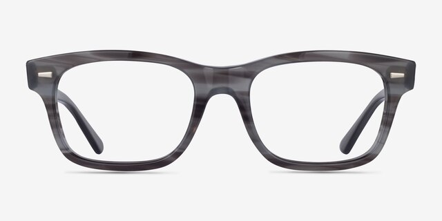 Ray-Ban RB5383 Striped AcetateEyeglass Frames from EyeBuyDirect, Front View
