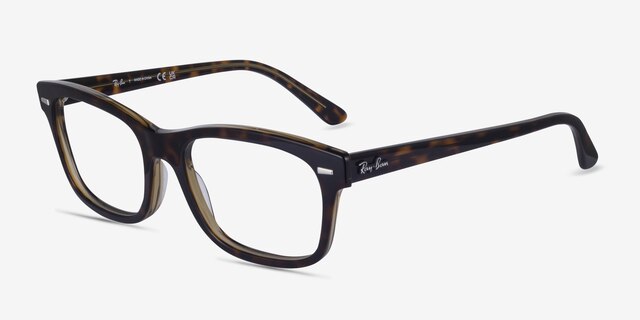 Ray-Ban RB5383 Dark Tortoise AcetateEyeglass Frames from EyeBuyDirect, Angle View