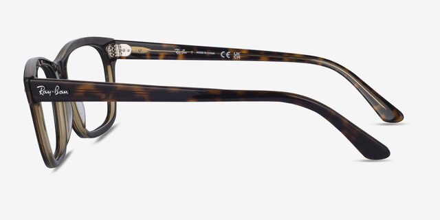 Ray-Ban RB5383 Dark Tortoise AcetateEyeglass Frames from EyeBuyDirect, Side View