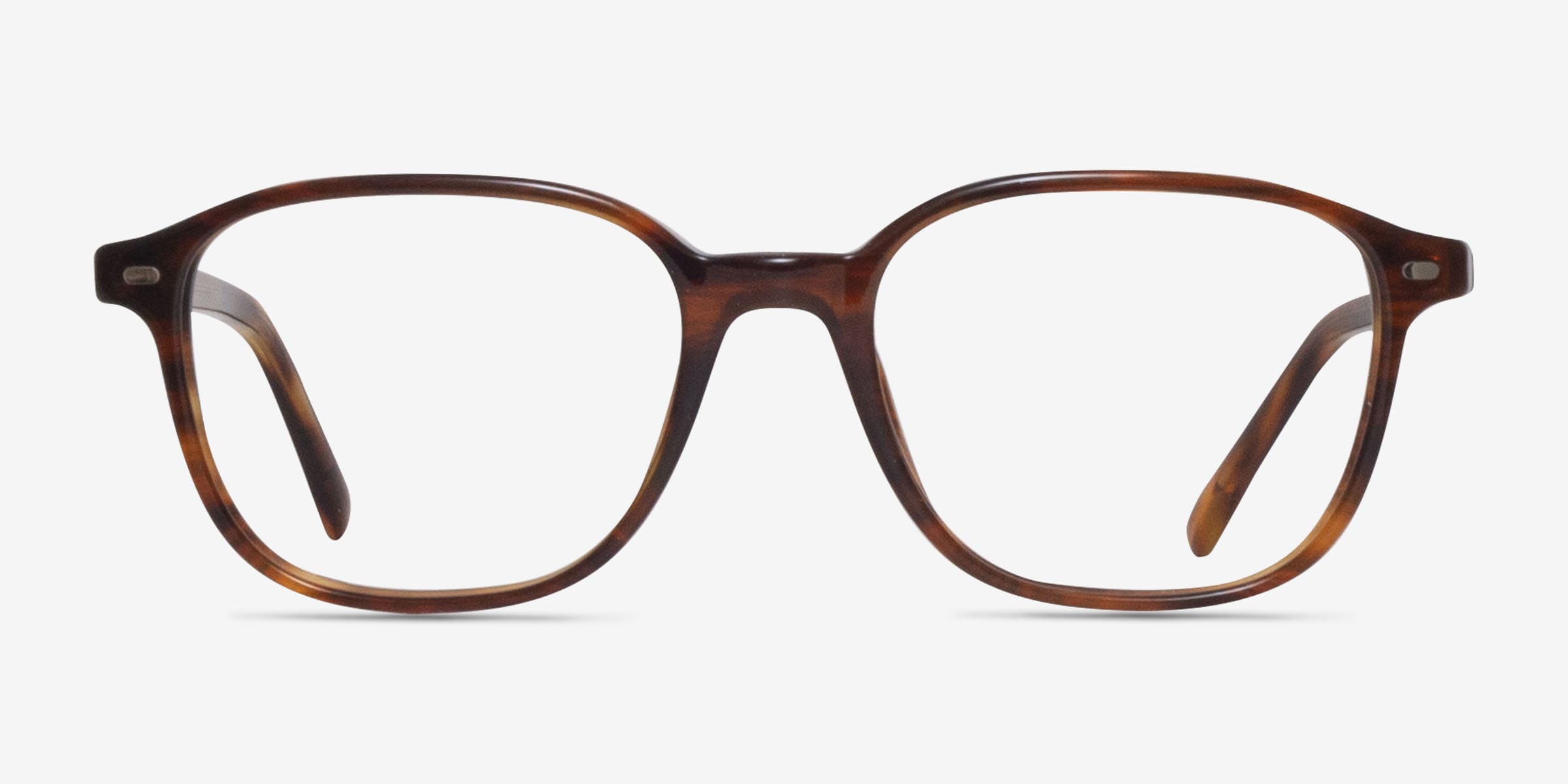Ray-Ban RB5393 Leonard - Square Warm Tortoise Frame Eyeglasses