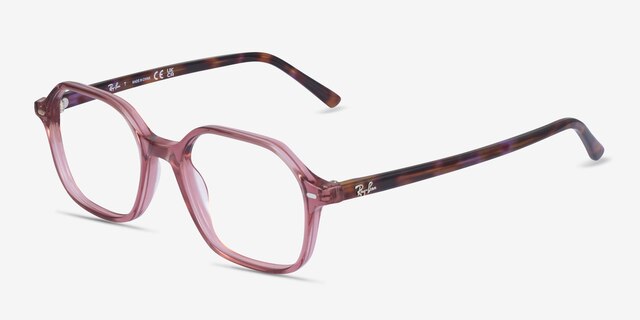 Ray-Ban RB5394 John Purple AcetateEyeglass Frames from EyeBuyDirect, Angle View