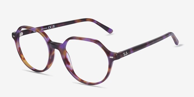Ray-Ban RB5395 Thalia Purple Tortoise AcetateEyeglass Frames from EyeBuyDirect, Angle View