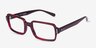 Ray-Ban RB5473 Benji Striped Red AcetateEyeglass Frames from EyeBuyDirect, Angle View