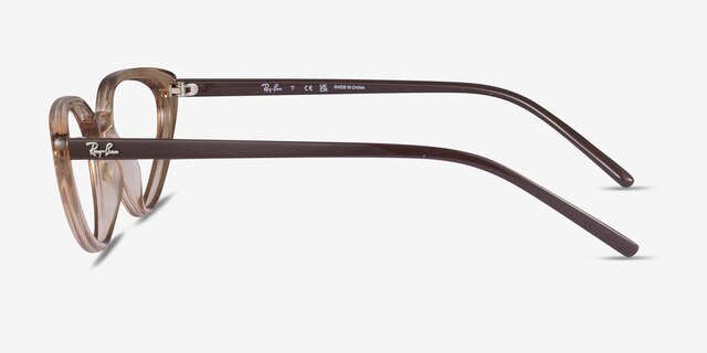 Ray-Ban RB7188 Brown PlasticEyeglass Frames from EyeBuyDirect, Side View