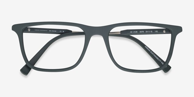 Armani Exchange AX3126 Matte Green Eco-friendlyEyeglass Frames from EyeBuyDirect, Closed View