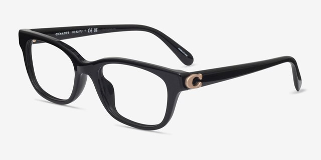 Coach HC6257U Black AcetateEyeglass Frames from EyeBuyDirect, Angle View