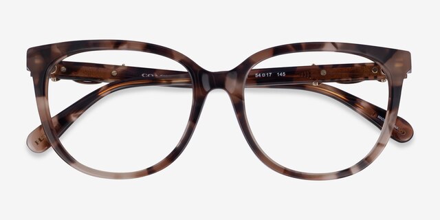 Coach HC6260U Peach Tortoise AcetateEyeglass Frames from EyeBuyDirect, Closed View
