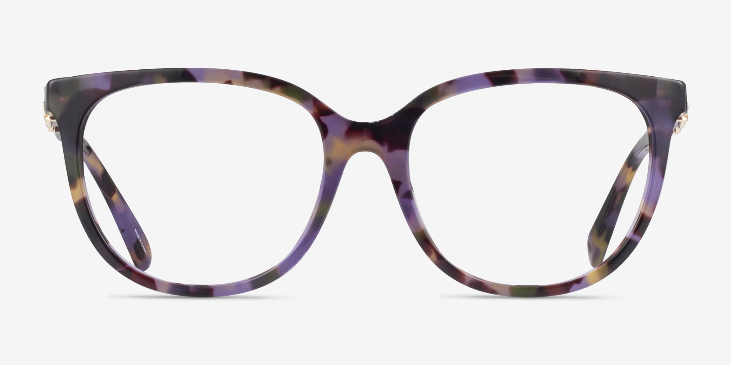 Coach Purple Tortoiseshell Cat-Eye Sunglasses with Gray Lenses Coach HC6260U - Cat Eye Purple Tortoise Frame Glasses For  main image 3