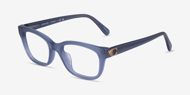Coach HC6257U Milky Denim AcetateEyeglass Frames from EyeBuyDirect, Angle View