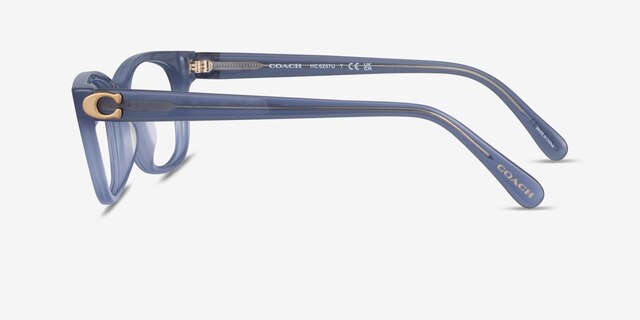 Coach HC6257U Milky Denim AcetateEyeglass Frames from EyeBuyDirect, Side View