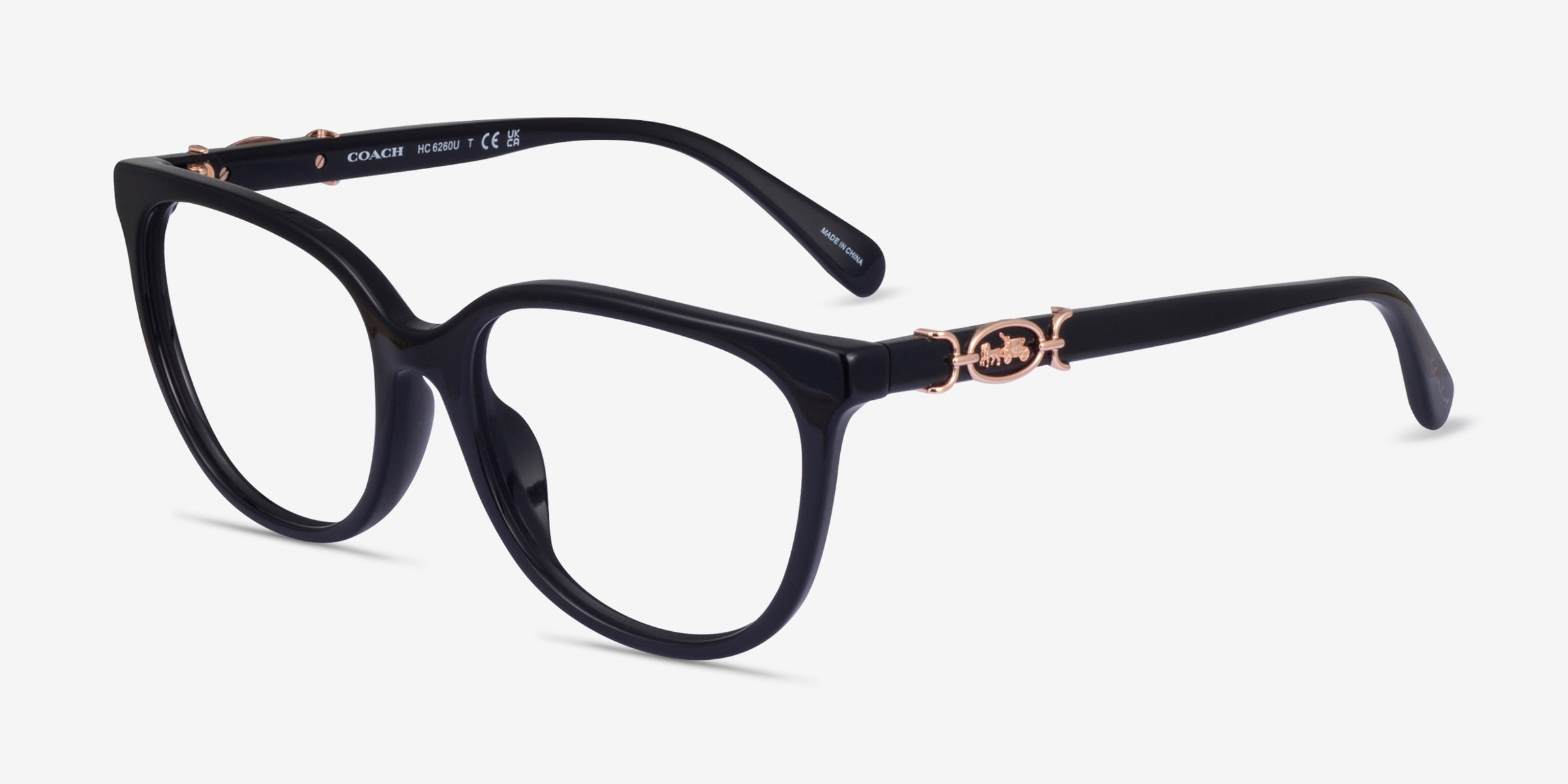Coach HC6260U - Cat Eye Black Frame Glasses For Women | Eyebuydirect