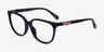 Coach HC6260U Black AcetateEyeglass Frames from EyeBuyDirect, Angle View