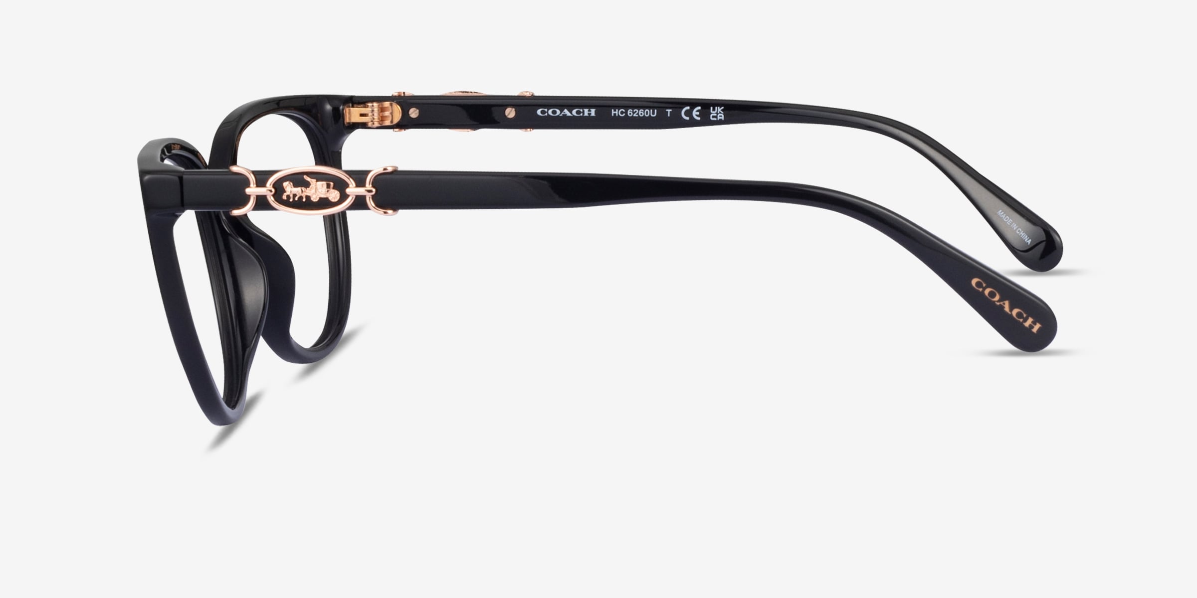 Coach HC6260U - Cat Eye Black Frame Glasses For Women | Eyebuydirect