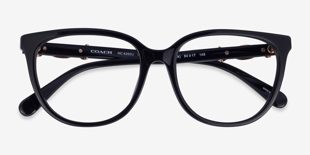 Coach HC6260U Black AcetateEyeglass Frames from EyeBuyDirect, Closed View