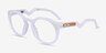 Oakley OX8139 Hstn White PlasticEyeglass Frames from EyeBuyDirect, Angle View
