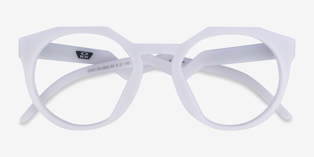 Oakley OX8139 Hstn White PlasticEyeglass Frames from EyeBuyDirect, Closed View