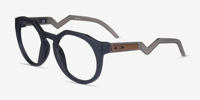 Oakley OX8139 Hstn Matte Blue PlastiqueMontures de lunettes de vue d'EyeBuyDirect, Vue d'Angle