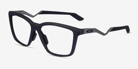 Oakley Enigma Mass Satin Black Métal Montures de lunettes de vue d'EyeBuyDirect, Vue d'Angle