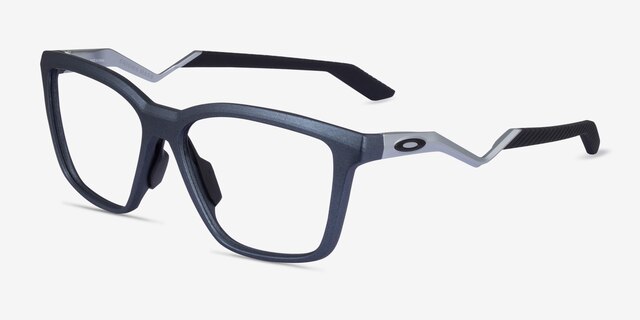 Oakley Enigma Mass Matte Blue Steel PlastiqueMontures de lunettes de vue d'EyeBuyDirect, Vue d'Angle