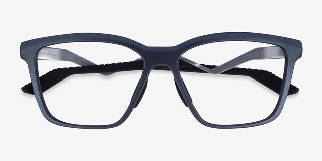 Oakley Enigma Mass Matte Blue Steel PlastiqueMontures de lunettes de vue d'EyeBuyDirect, Vue Rapprochée