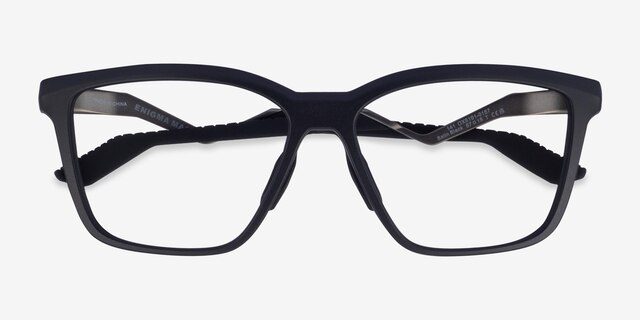 Oakley Enigma Mass Satin Black PlasticEyeglass Frames from EyeBuyDirect, Closed View