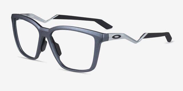 Oakley Enigma Mass Matte Blue PlasticEyeglass Frames from EyeBuyDirect, Angle View
