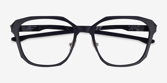 Oakley Slender Noir PlastiqueMontures de lunettes de vue d'EyeBuyDirect, Vue Rapprochée