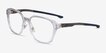 Oakley Slender Polished Clear PlasticEyeglass Frames from EyeBuyDirect, Angle View