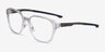 Oakley Slender Transparent PlastiqueMontures de lunettes de vue d'EyeBuyDirect, Vue d'Angle