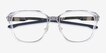 Oakley Slender Polished Clear PlasticEyeglass Frames from EyeBuyDirect, Closed View