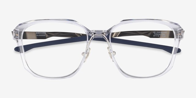 Oakley Slender Transparent PlastiqueMontures de lunettes de vue d'EyeBuyDirect, Vue Rapprochée