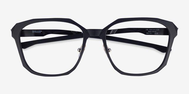 Oakley Slender Satin Black PlasticEyeglass Frames from EyeBuyDirect, Closed View