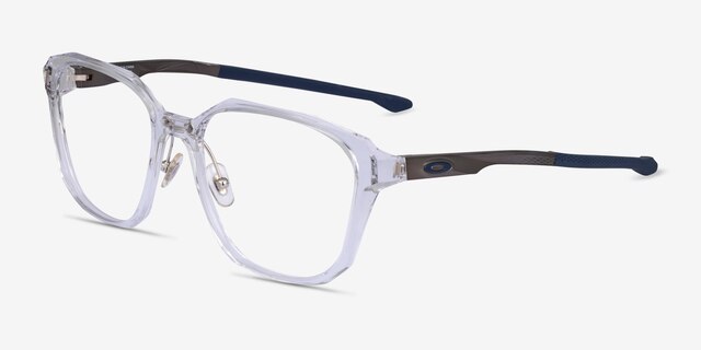 Oakley Slender Polished Clear PlasticEyeglass Frames from EyeBuyDirect, Angle View
