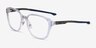 Oakley Slender Polished Clear PlasticEyeglass Frames from EyeBuyDirect, Angle View