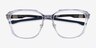 Oakley Slender Polished Clear PlasticEyeglass Frames from EyeBuyDirect, Closed View