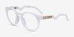 Oakley OX8139A HSTN White PlasticEyeglass Frames from EyeBuyDirect, Angle View