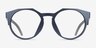 Oakley OX8139A Hstn Matte Blue PlastiqueMontures de lunettes de vue d'EyeBuyDirect, Vue de Face