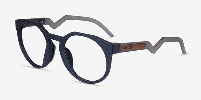 Oakley OX8139A Hstn Matte Blue PlastiqueMontures de lunettes de vue d'EyeBuyDirect, Vue d'Angle