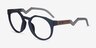Oakley OX8139A Hstn Matte Blue PlastiqueMontures de lunettes de vue d'EyeBuyDirect, Vue d'Angle