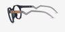 Oakley OX8139A Hstn Matte Blue PlastiqueMontures de lunettes de vue d'EyeBuyDirect, Vue de Côté