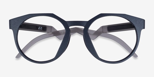 Oakley OX8139A Hstn Matte Blue PlastiqueMontures de lunettes de vue d'EyeBuyDirect, Vue Rapprochée