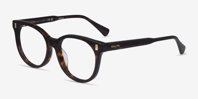 Ralph RA7182U Écaille Noire AcétateMontures de lunettes de vue d'EyeBuyDirect, Vue d'Angle