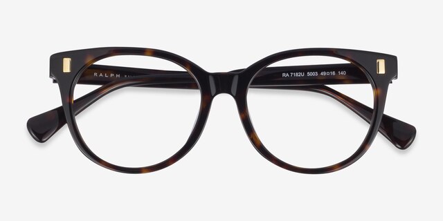 Ralph RA7182U Écaille Noire AcétateMontures de lunettes de vue d'EyeBuyDirect, Vue Rapprochée