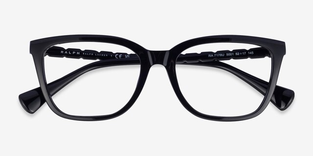 Ralph RA7178U Black PlasticEyeglass Frames from EyeBuyDirect, Closed View