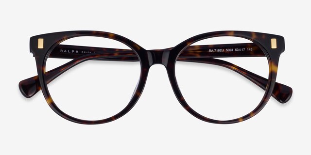 Ralph RA7182U Tortoise AcetateEyeglass Frames from EyeBuyDirect, Closed View