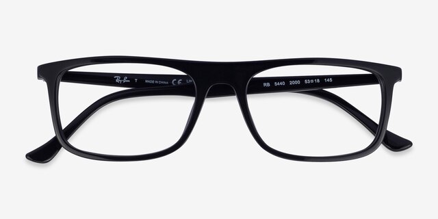 Ray-Ban RB5440 Noir AcétateMontures de lunettes de vue d'EyeBuyDirect, Vue Rapprochée