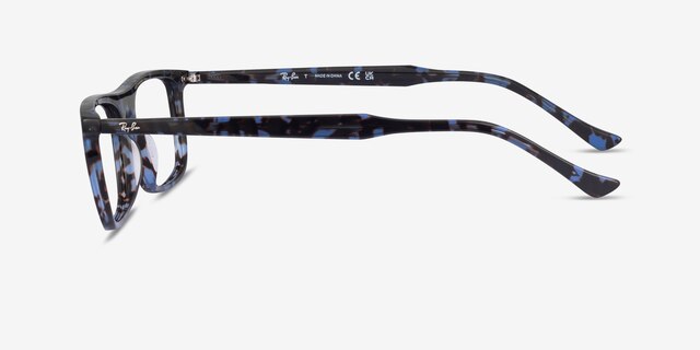 Ray-Ban RB5440 Blue Tortoise AcetateEyeglass Frames from EyeBuyDirect, Side View
