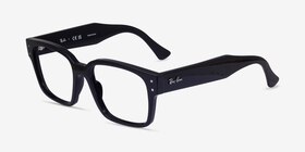 Ray-Ban RB7256 Laurene Noir Acétate Montures de lunettes de vue d'EyeBuyDirect, Vue d'Angle